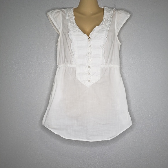 Anthropologie Tops - Anthro EDMÉ & ESYLLTE Boho Top Sleeveless White